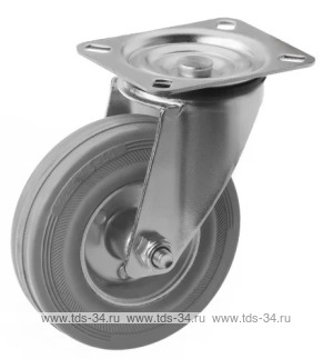 Поворотное колесо с серой резиной SC 42 f