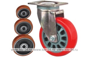 Колесо поворотное с площадкой Lema FC2-TPU-150-250-6I
